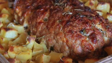 Photo of Hackbraten mit Ofenkartoffeln