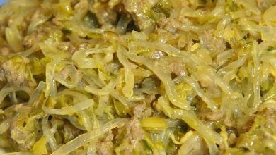 Photo of Shirataki mit Wurst und Gemüse