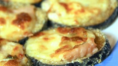 Photo of Gebackene Auberginen mit gekochtem Schinken, Mozzarella und Gorgonzola