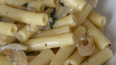 Photo of Sedanini mit Basilikum- und Zwiebelcreme