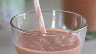 Photo of Erdbeer-, Bananen- und Orangen-Smoothie