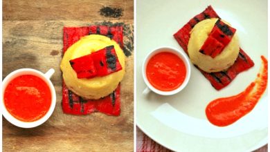 Photo of Polenta-Torte mit gegrillter Pfeffercreme und wildem Fenchel