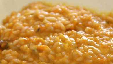 Photo of Risotto mit Kürbiscreme und Gorgonzola