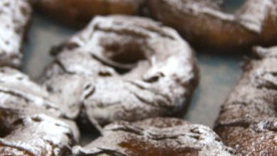 Photo of Donuts mit Haselnusscreme und Puderzucker