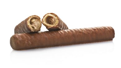 Photo of Schokoladen-Waffelzigarren gefüllt mit Haselnuss und Karamell