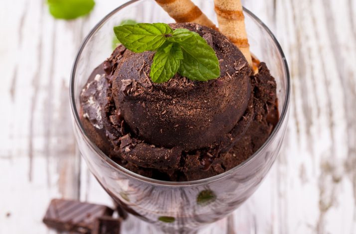 Photo of Einfaches und cremiges veganes Schokoladeneis