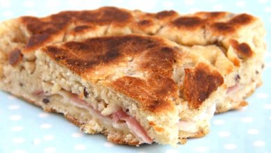 Photo of Gefüllte Focaccia, in einer sehr schnellen Pfanne zubereitet