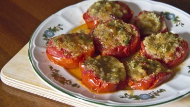 Photo of Schnell und einfach GEBRATENE TOMATEN GRATINIERT