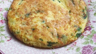Photo of PASTA-OMELETTE MIT SPINAT, Entwöhnungsrezept