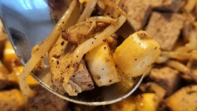 Photo of TOFU MIT CROUTTONS UND SOJASPROSSEN, fertig in 10 Minuten