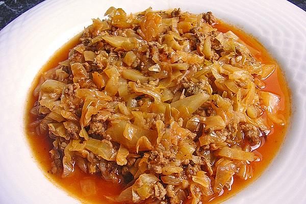 Photo of Kohl geschmort mit Hackfleisch