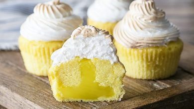 Photo of Zitronen Cupcakes mit Baiser-haube (Für ca. 12 cupcakes)