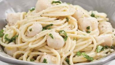 Photo of SPAGHETTI MIT ZITRONE, BASILIEN UND KAMALLOPS