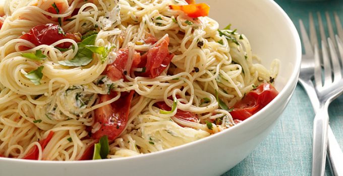 Photo of Spaghetti mit frischen Kräutern und Schafskäse