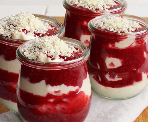 Photo of Himbeertraum mit weißer Schokolade