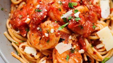 Photo of Knusprige Garnelen in cremiger Sahne-Soße: Ein mediterraner Traum auf Spaghetti