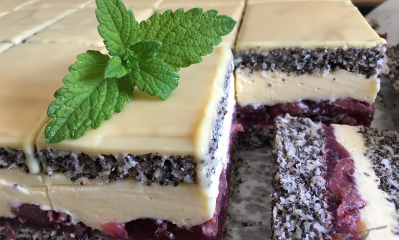 Photo of Saftiges Mohn-Kirsch-Vergnügen mit zarter Schokoladenglasur