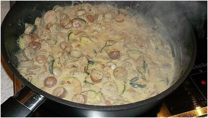 Photo of Einfache Bratwurstgeschnetzeltes