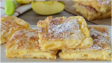 Photo of Leckere Apfelpudding Schnitten die immer gelingen