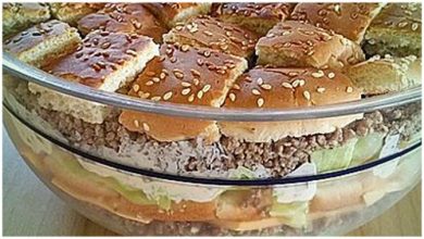 Photo of Big Mac als Schichtsalat – ein extrem leckerer Partysalat