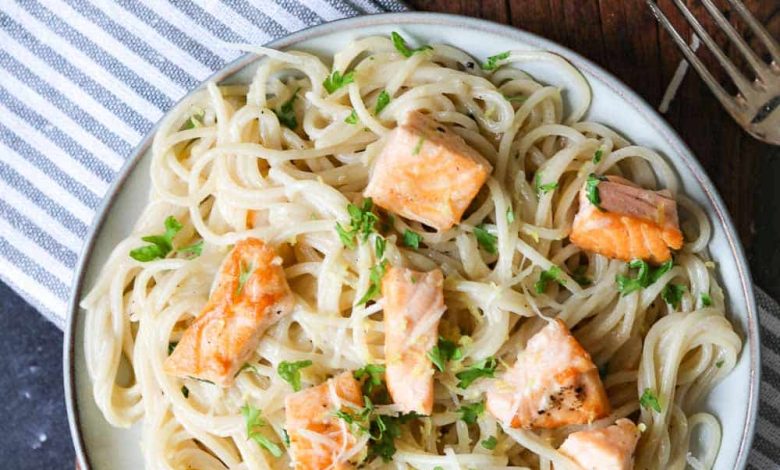 Photo of Spaghetti mit Lachs und Spinat, einfach und lecker!!