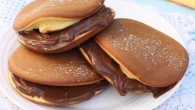 Photo of AMERIKANISCHE PFANNKUCHEN MIT NUTTELA, EINFACH!!