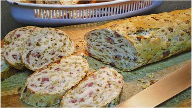 Photo of Zwiebel-Käse-Schinken-Brot – Lecker!