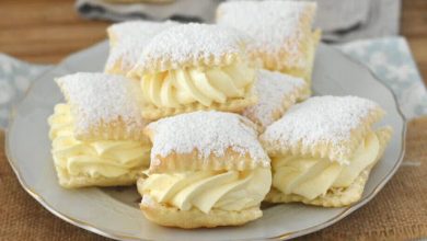 Photo of Teilchen gefüllt mit Paradiescreme