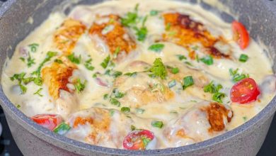 Photo of Hähnchenbrust in cremiger Knoblauch Parmesansoße