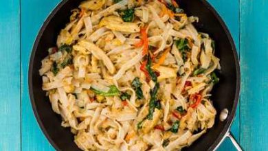 Photo of Asiapfanne mit Eiernudeln und Gemüse mit schneller Zubereitung