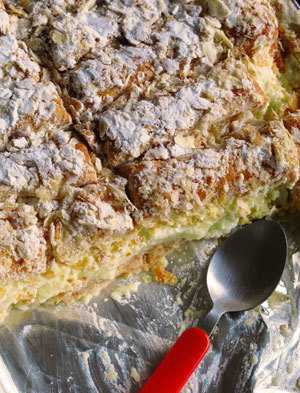 Photo of Fantastischer Streuselkuchen mit Pudding gefüllt