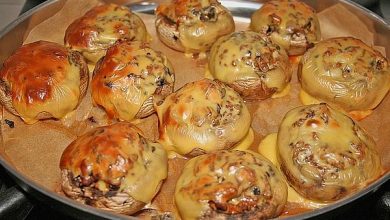 Photo of Champignons gefüllt mit Gouda und Hackfleisch
