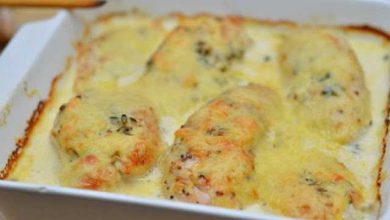 Photo of Überbackene Hähnchenbrust in Sahnesoße