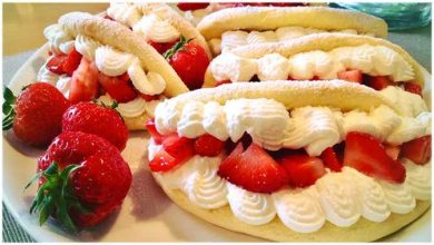 Photo of Schaum Omelette mit Erdbeeren