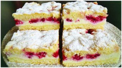 Photo of RASPELKUCHEN MIT HIMBEEREN UND PUDDING, EIN TRAUM !