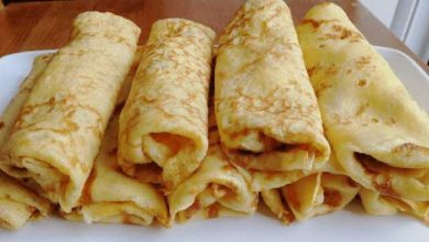 Photo of Pfannkuchen mit Vanillepudding ohne Mehl