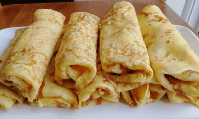 Photo of Pfannkuchen mit Vanillepudding ohne Mehl