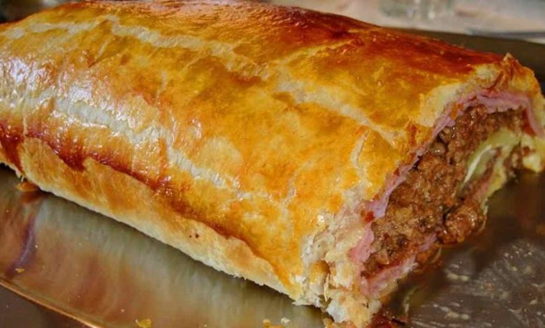 Photo of Käse Hackbraten in Blätterteig