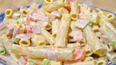 Photo of Nudelsalat mit Schinken und Käse, besseren haben wir schon lange nicht mehr gegessen!