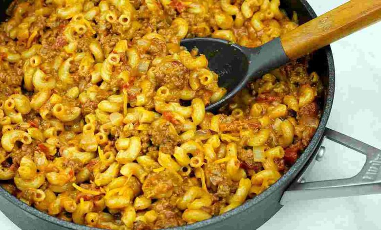 Photo of CHEESEBURGER MACARONI ~ ONE-POT ABENDESSEN