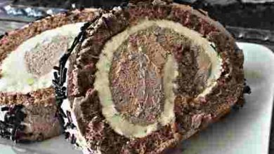 Photo of Schwarz-weiße Biskuitrolle