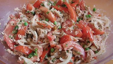 Photo of Leichter und leckerer Thunfisch – Tomaten – Salat (ww-geeignet und fettarm, schnelle Zubereitung)