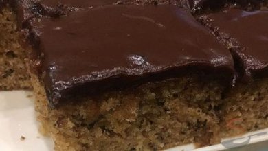 Photo of Schneller Nuss-Apfelkuchen mit Schokoglasur