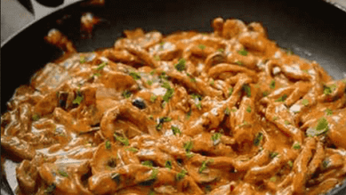 Photo of SCHNITZELSTREIFEN IN SENFSAHNESOSSE, SCHNELLES ABENDESSEN