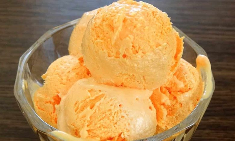 Photo of Orangeneis ohne Eismaschine mit Zutaten die jeder zuhause hat!