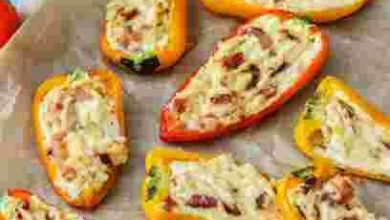 Photo of Gefüllte Spitzpaprika mit Schafskäsecreme Rezept