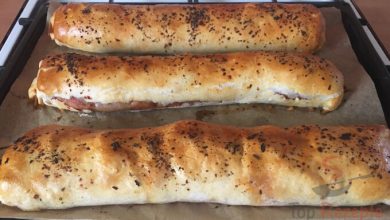 Photo of Blätterteig-Rolle mit Käse, Salami und Wurst