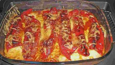 Photo of Überbackene Spitzpaprika mit Käsefüllung, super knackig !