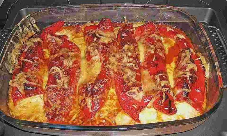 Photo of Überbackene Spitzpaprika mit Käsefüllung, super knackig !