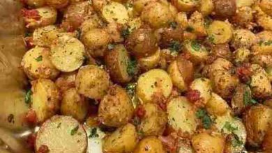 Photo of Knusprige Knoblauchkartoffeln mit Parmesan